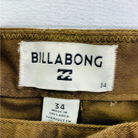 34/30 Like New Brown Billabong Slim Fit Pants - Picture 6 of 6